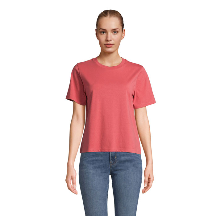 T-shirt femme personnalisable coton bio 150 g/m² Legend Folk pink twin